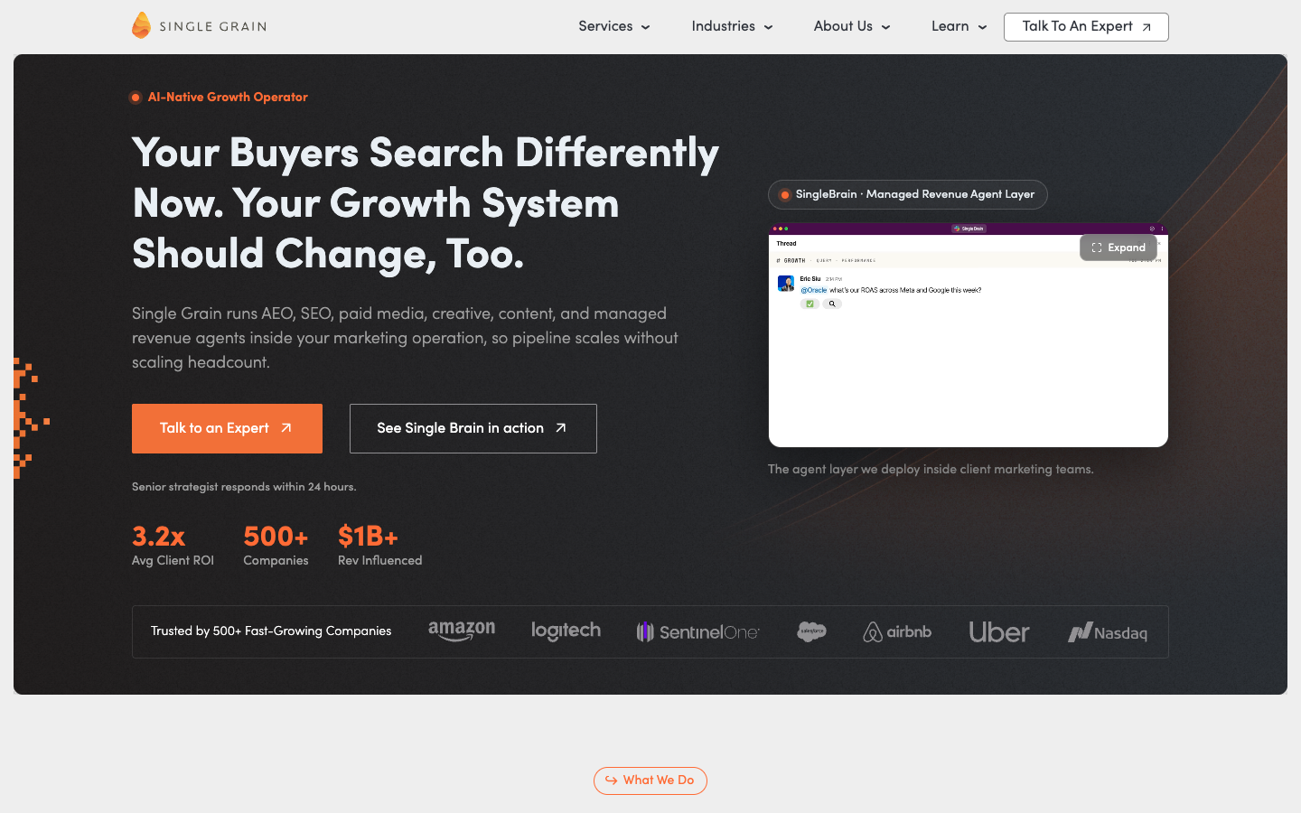 Single Grain homepage